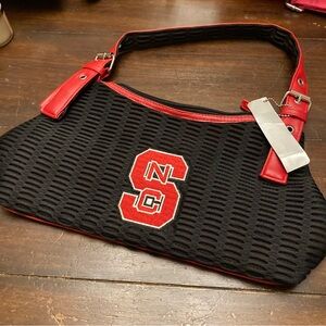 Alan Stuart NC State Wolfpack Mesh Purse Handbag Black Red NCAA Football